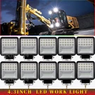 Colight 10X Square 4 Inch 120W Led Work Truck Offroad Tractor Flood Lights. Fixed Price $123.99.