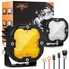 Auxbeam 3" Inch Led Work Light Bar Flood Driving Fog Pods White Amber Dual Color. Fixed Price $127.49.