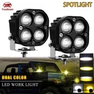 2X 2INCH 80W Led Cube Pods Amber Off Road Driving Lights Spot Work Bar Fog. Fixed Price $29.72.