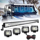 52 Inch Led Light Bar + 4X 4" Pod Combo Kit Offroad For Jeep Wrangler Jk Tj Cj. Fixed Price $109.99.