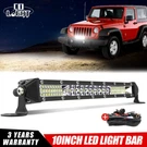 10'' Inch Led Light Bar Spot Flood Work Driving+wire Kit For Jeep Utv Atv 4WD. Fixed Price $16.89.