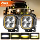 2.2" White/amber Led Work Light Bar Spot Pods Offroad Driving Fog Lamp Truck 4WD. Fixed Price $29.99.