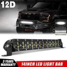 12" Led Work Light Bar Spot Flood Combo Driving Fog Off Road Tractor 4WD Utv 13". Fixed Price $35.39.