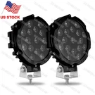 2X 7" Round Led Pods Driving Light Bar White Drl Flood Spot Suv Jeep Atv. Fixed Price $25.88.
