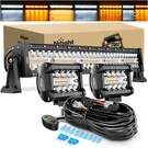 Nilight 22INCH 480W Led Bar 2PCS 4INCH 60W Pods Amber White Strobe. Fixed Price $112.99.