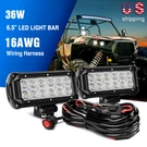 Nilight 2PCS 6.5" 7 Off Road Led Bar Flood Beam Fog Driving Lights Atv 4WD. Fixed Price $42.69.