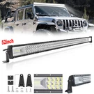 52 Inch Led Light Bar Combo Kit For Jeep Wrangler Jk Tj Cj Offroad Driving Truck. Fixed Price $49.99.