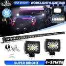 6D Ultra Slim 38" Led Light Bar Single Row COMBO+2X 4" Pods Offroad Utv Ute 4WD. Fixed Price $82.17.