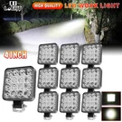 10PC 100W Flood Led Work Lights 12V Boat Camping Square Lamp 4INCH Bar 3.3". Fixed Price $44.99.