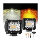 Auxbeam 6 Modes Amber White Series 4 Inch 120W Strobe Led Pod L... Fast Usa Ship. Fixed Price $55.52.