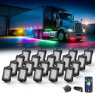 Mictuning Rgb+ic Led Rock Lights 8-24 Pods Chasing Underglow Lighting Kit. Fixed Price $152.23.