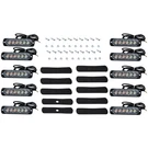 17 Patterns 10*LED Lights + 10*PROTECTION Pads 20*SCREWS 12V-24V Dc 4300K. Fixed Price $25.80.