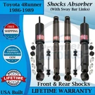 Kyb Oem Front & Rear Shock W/sway Bar Link For 1986-1989 Toyota 4RUNNER 9YR War.. Fixed Price $281.32.