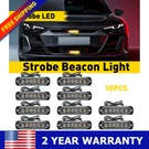 10X 6 Led Side Marker Flash Emergency Strobe Light Bar Kit Tow Truck Super Amber. Fixed Price $26.59.