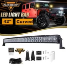 Auxbeam Dual-row 42" 240W Curved Led Light Bar Offroad Driving Lamp Truck Utv. Fixed Price $145.99.