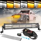 Auxbeam 22 Led Light Bar, 120W 6 Modes Inch, White&amber. Fixed Price $139.99.