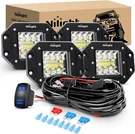 Nilight 4PCS 42W Flush Mount Led Pods Spot Flood Combo Beam Driving. Fixed Price $59.99.