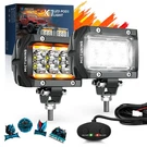 2PCS 4" 18W Amber Led Light Bar Offroad Driving Fog Lamps For 4X4 Jeep Atv Truck. Fixed Price $66.11.