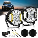 2PC 5 Inch Led Round Light Pods Side Shooter Offroad Driving Fog Spot Lamp White. Fixed Price $115.70.