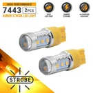 Syneticusa 7443 7440 Led Amber Strobe Flash Brake Stop Tail Parking Light Bulb. Fixed Price $9.89.
