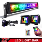 22 Inch Led Rgb Lights Bar Driving Offroad Flood Spot For Suv Atv Truck. Fixed Price $159.99.