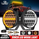 9'' Led Driving Work Lights Round Drl Fog Offroad +wire For Jeep 4X4 4WD Utv Atv. Fixed Price $269.95.