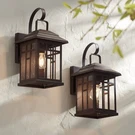 John Timberland Bester 12 1/2" Bronze Lantern Wall Lights Set Of. Fixed Price $124.99.