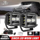 Pair Spot Flood Dually-side Shooter Led Offroad Driving Work Pod Light Bar Drl. Fixed Price $143.99.