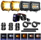 Aslong 4PCS 4INCH Led Pods Strobe Lights, White/amber Yellow Bar Dr.... Fixed Price $59.55.