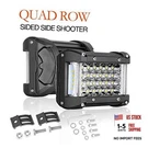 Side Shooter Led Pods, 2PCS 204W Quad Row Light Bar Spot Beam Driving. Fixed Price $48.94.