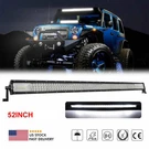 52 Inch Led Light Bar Flood Spot For Jeep Wrangler Jk Tj Cj Offroad Work Driving. Fixed Price $68.81.