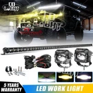 Slim 50" Led Work Light Bar +4" Pods Wire Kit For Jeep Wrangler Jl Gladiator Jt. Fixed Price $115.50.