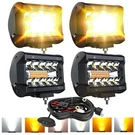 Led Light Bar 4PCS 4'' Inch White/amber Yellow Pods Equivalent To 240-WAT.... Fixed Price $73.29.