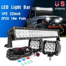 Nilight Off Road Led Bar 20" 12" 4" Inch Spot Flood Combo For Jeep Atv 4WD. Fixed Price $36.99.