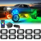 Complete Mictuning 10-POD Rock Light Kit Multi-color App Control For Underglow. Fixed Price $96.79.