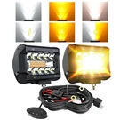 Aslong 2PCS 4INCH Led Single Row White/amber Flasing Strobe Pods Work Lights .... Fixed Price $61.14.