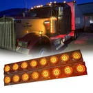 Front Clear Lens Peterbilt Air Cleaner Kit W/16 Flat Amber Led Lights & Bezels. Fixed Price $142.56.