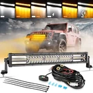 Auxbeam 22 Inch Led Bar, 120W 6 Modes Amber White Strobe Fog Lights, Ye.... Fixed Price $152.20.