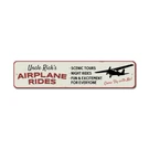 Airplane Rides Sign, Custom Pilot Owner Name Aluminum Metal Decor. Fixed Price $26.33.