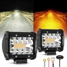 Auxbeam 6 Modes Amber White Series 4 Inch 120W Strobe Led Pod Lights Dual Col.... Fixed Price $51.71.