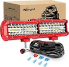 Nilight Led Bar 2PCS 6.5INCH Triple Row Spot Flood Combo Lights W/wiring. Fixed Price $44.99.