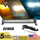 Auxbeam 32" Led Light Bar White/amber Strobe Flash 6MODES Offroad Pickup Truck. Fixed Price $119.99.