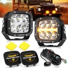 Auxbeam 5" Inch Led Cube Pods Offroad Drving + Black Cover Jeep Ford Dodge. Fixed Price $152.99.