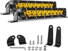Chelhead 11 Inch Led Light Bar For Truck, 9-36V FLOOD-2 Pcs, Yellow. Fixed Price $78.94.