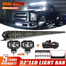 2015-2023 Ford F150 F250 F350 F450 52" Led Light Bar SPOT+2X4'' Pods+wire. Fixed Price $139.43.