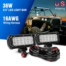 Nilight Led Bar 2PCS 36W Flood Lights Wiring Harness Kit Off Road Truck 7". Fixed Price $39.99.