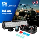 Nilight 12INCH 72W Combo Led Bar, 5PIN Rocker Switch,wiring Harness Kit. Fixed Price $45.99.