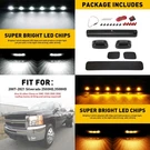 For 07-2021 Chevrolet Silverado 2500HD 3500HD Led Cab Roof Marker Lights Amber. Fixed Price $36.09.