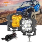 Auxbeam 3" 105W Led Work Light Amber White Spot Driving Pods For Polaris Atv Utv. Fixed Price $127.49.