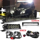 Dual Row 52" Led Light Bar 8" Pods+wire Fit Can-am Maverick X3 Max 4X4 Turbo. Fixed Price $142.55.